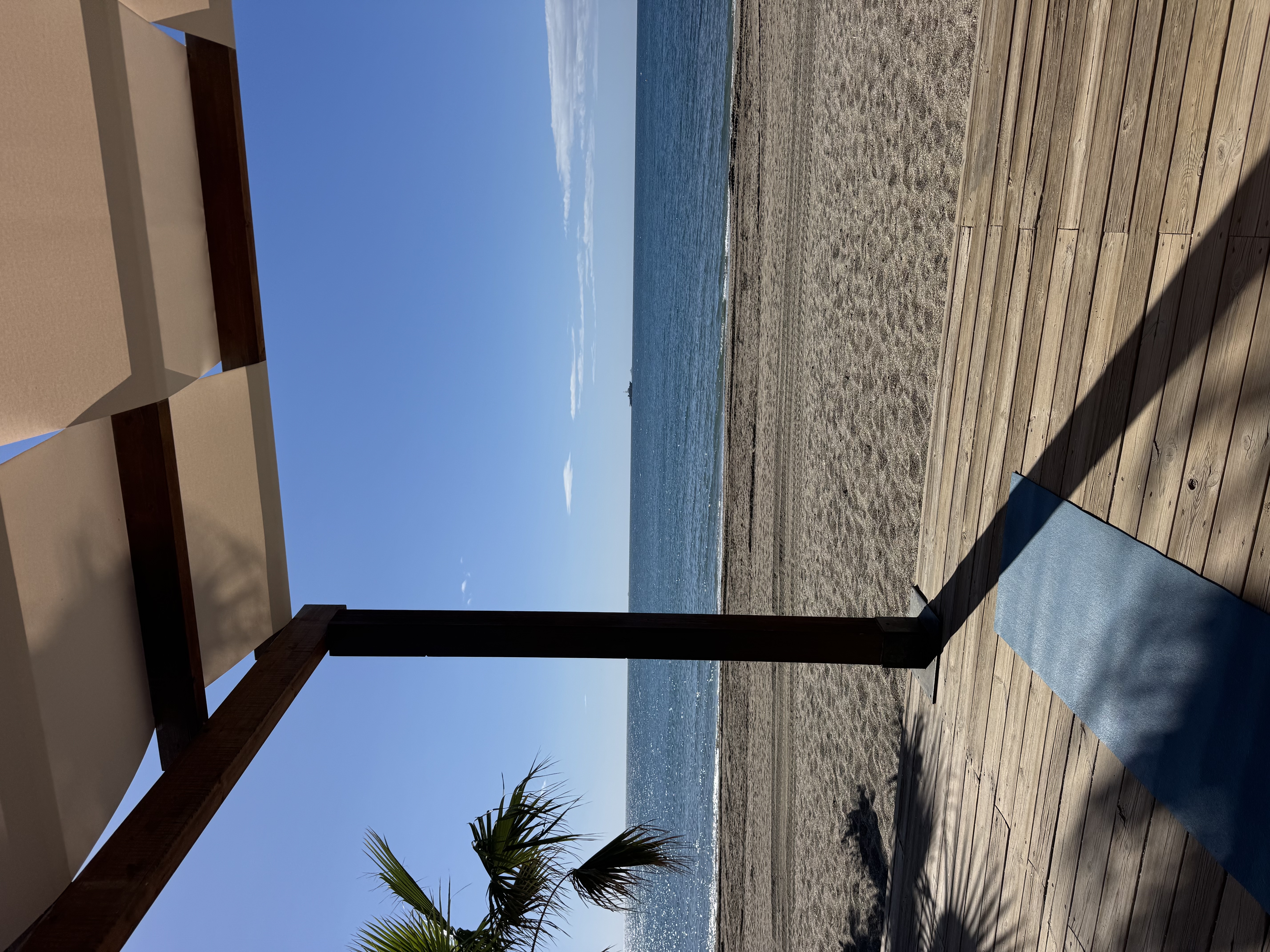 Yoga platform at Playa El Bombo La Cala de Mijas with sea view